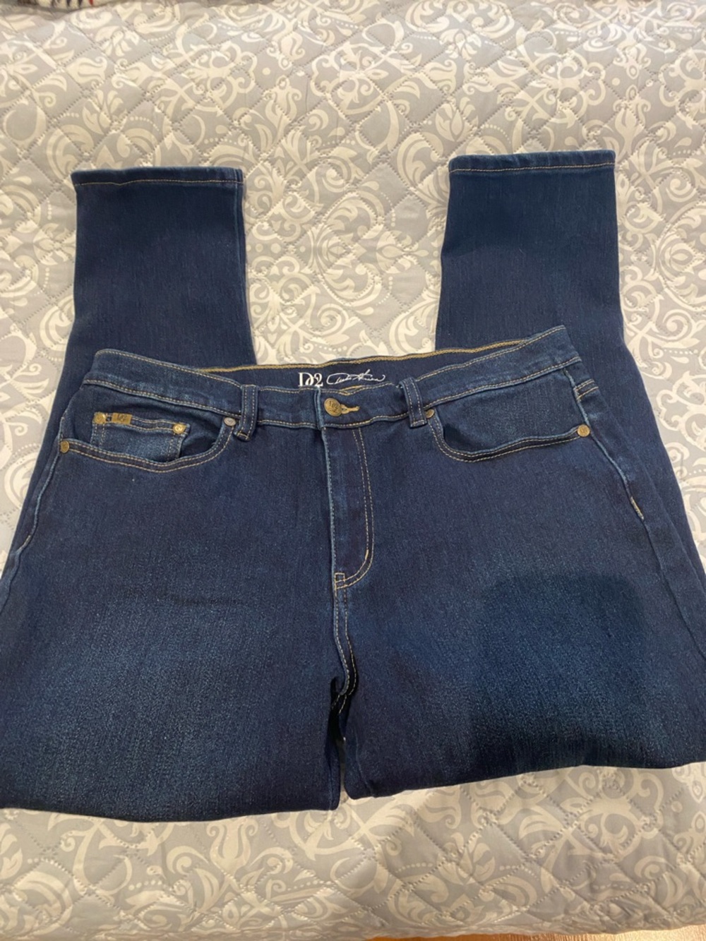 DG2 by Diane Gilman Dark Blue Skinny Jeans